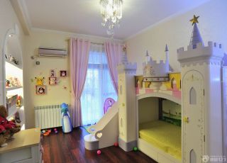 欧式70平米三室一厅儿童床装修效果图片