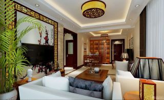 中式家装客厅背景墙效果图欣赏