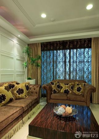 现代混搭风格客厅沙发颜色搭配装修图片