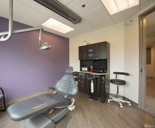 口腔医院室内紫色墙面装修效果图片