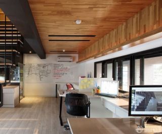 办公室室内木质吊顶装修设计图大全