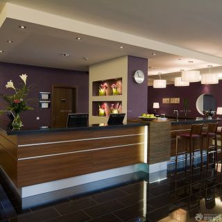 酒店宾馆紫色墙面装修效果图片
