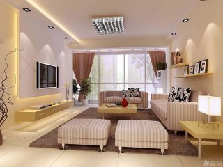 80平小户型客厅沙发摆放装修设计效果图片