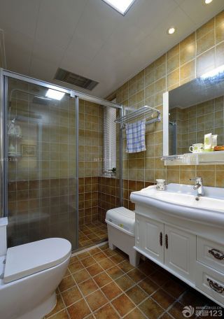 房子卫生间墙砖装修设计效果图片大全南北80平