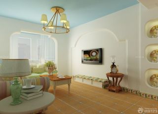 新古典60平米两室一厅小户型客厅装修效果图
