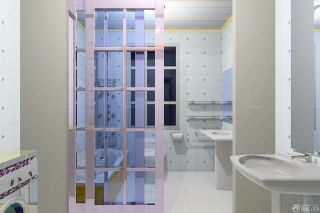 60平米小户型卫生间推拉门设计样板房