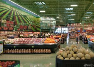 大型水果超市装饰画装修效果图片
