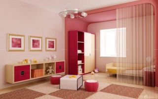 90平米两室两厅房子粉色卧室装修效果图