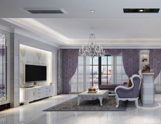 房子客厅窗帘装修设计图片大全120平欧式装修