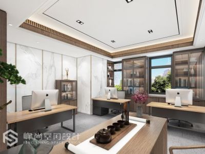 峰尚空间设计  东万达东日律师事务所办公室 60平方米 新中式