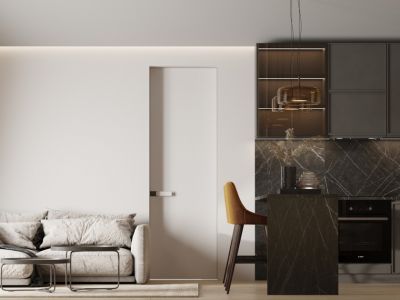 跃进路16号80㎡两居室现代简约风格装修案例