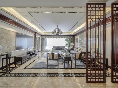越秀明珠天悦江湾178平米中式风格四室两厅装修案例