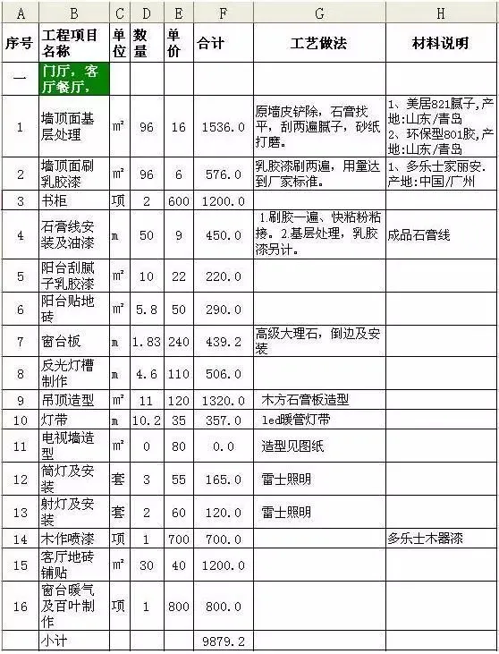 客餐厅装修工程