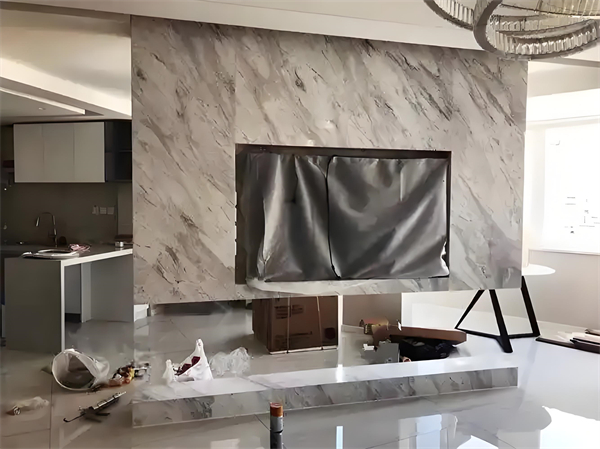 悬空电视背景墙怎么施工