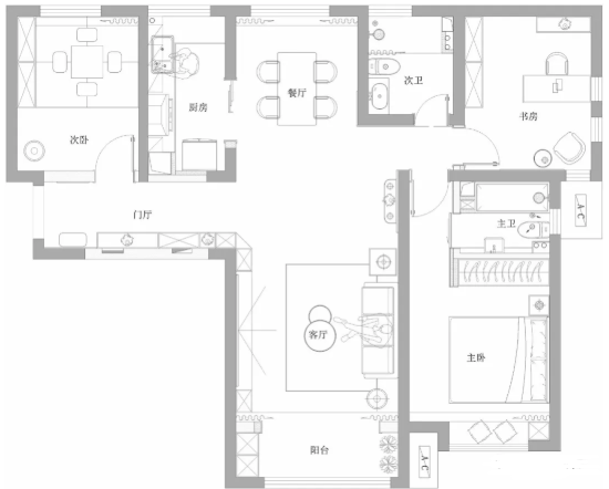 125平现代简约风装修多少钱？30万装时尚又实用三居室