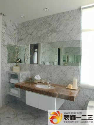 洗手间大理石墙面设计图片