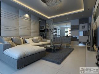 现代客厅布艺沙发设计图片 