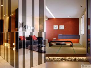 现代客厅玻璃隔断设计图片 