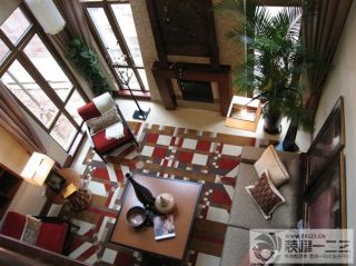 美式客厅木质茶几设计图片