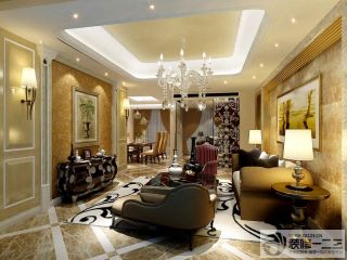 欧式客厅水晶灯设计图片