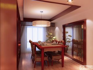 中式特色餐厅餐桌设计图片