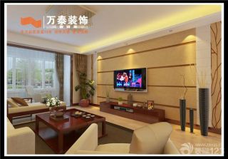 2023现代中式客厅电视柜装修效果图片