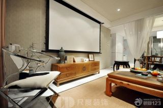 中式家装客厅电视柜设计效果图