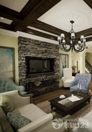 最新现代美式客厅装饰液晶电视背景墙装修效果图大全