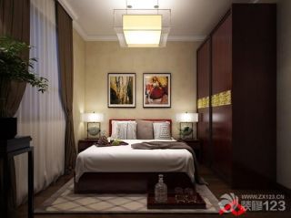 最新中式装修风格10平米卧室装修设计效果图 
