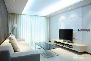 现代简约风格最新客厅家庭电视背景墙装修效果图欣赏