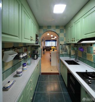 地中海风格厨房装修设计效果图2023图片