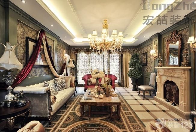 家装客厅欧式装修效果图片大全