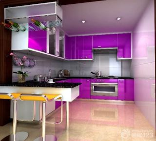简约时尚厨房橱柜颜色设计效果图片欣赏