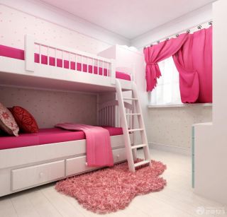 可爱温馨女儿童房上下床装修效果图大全2023图片