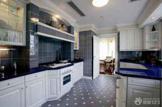 2023地中海风格瓷砖整体厨房颜色搭配效果图