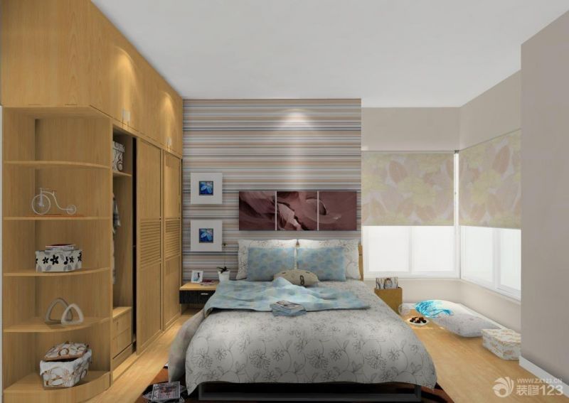 最新20平米现代风格卧室衣柜设计图片