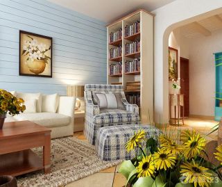 最新交换空间美式地中海混搭客厅装修样板房