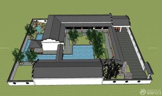 2023最新现代四合院别墅带泳池设计图