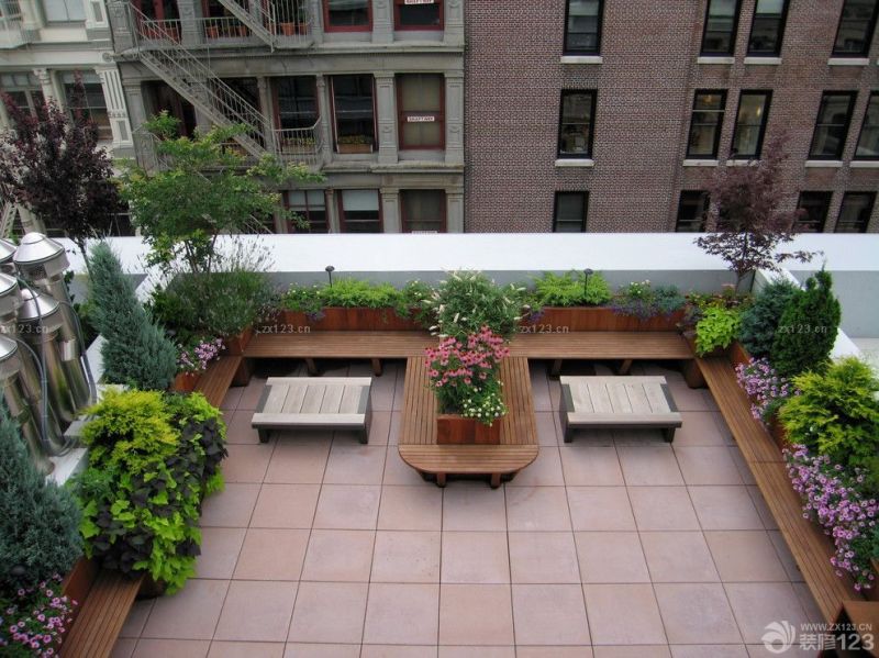 现代温馨家装屋顶花园装修设计效果图