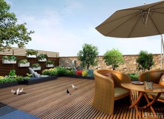 现代奢华屋顶花园休闲区装修效果图