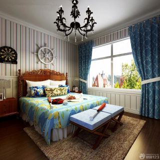 美式混搭儿童卧室装修效果图大全2023图片