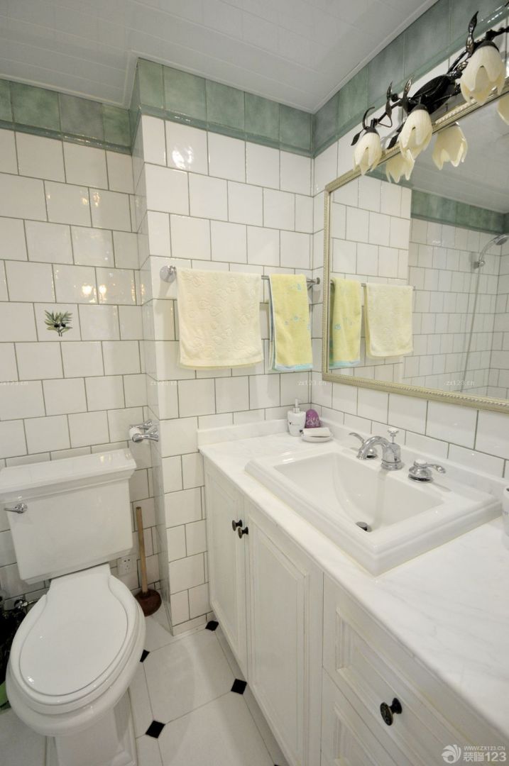 家装白色卫生间装修效果图大全2023图片 