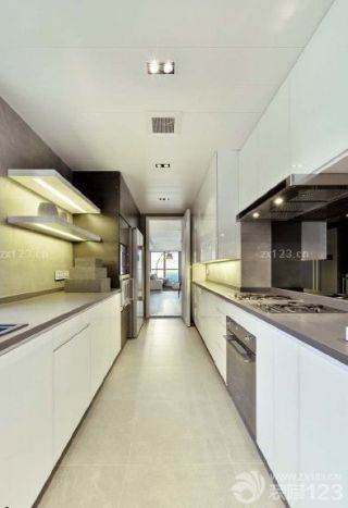 家装开放式厨房橱柜颜色效果图片