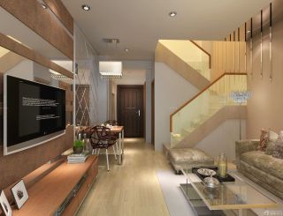 2023最新现代时尚小户型楼中楼玻璃楼梯扶手装修效果图