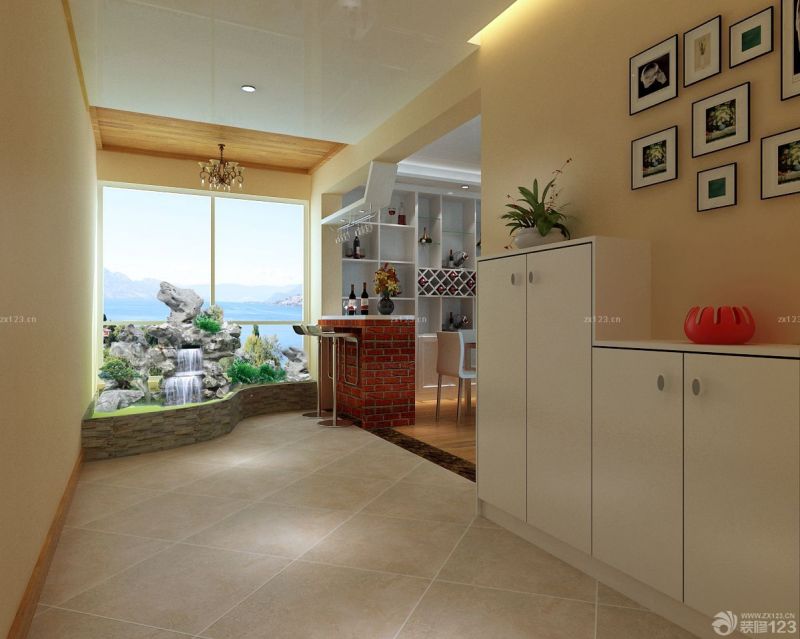 130平米家装现代风格鞋柜设计图片欣赏