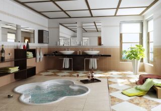 2023现代风格小洋房家庭浴室装修效果图片