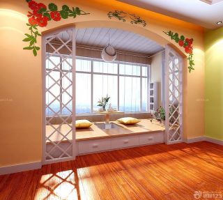 温馨室内客厅飘窗柜设计效果图片欣赏