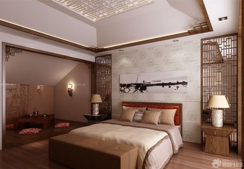 日式风格榻榻米卧室造型效果图欣赏