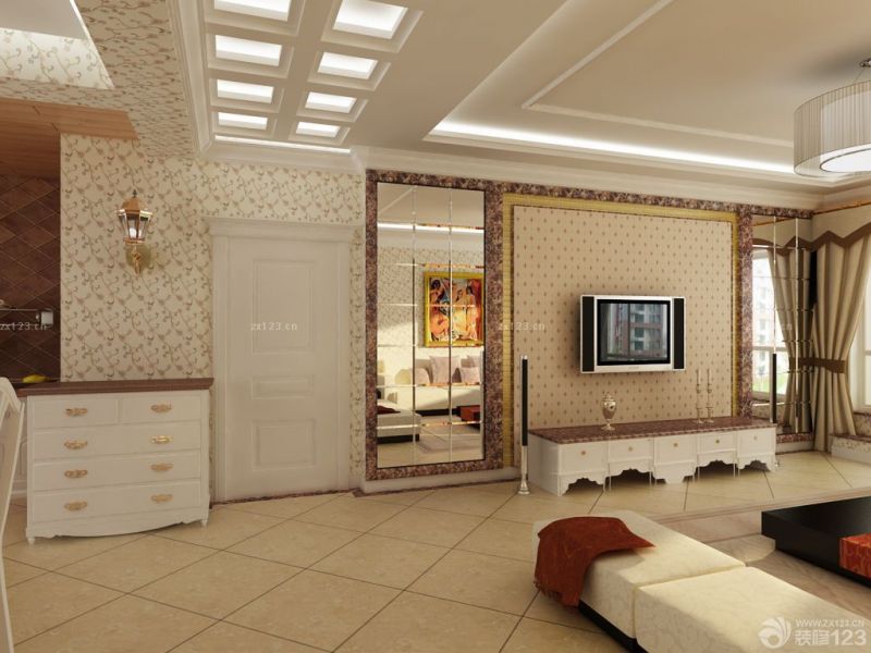 2025最新混搭风格家居客厅门口设计实景图