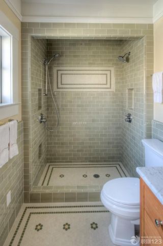 简约沉稳家庭浴室装修效果图大全2023图片